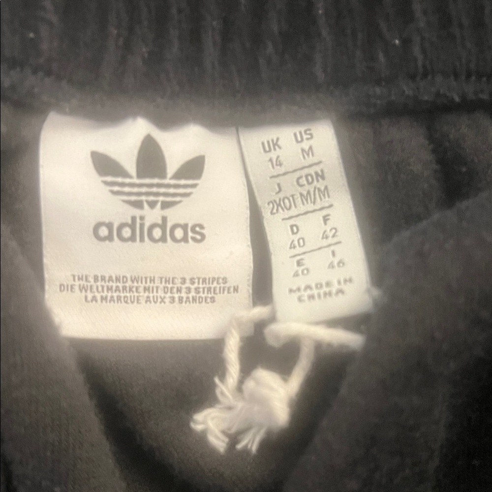 Adidas women’s black Sweatpants with White Stripes - Picture 4 of 5
